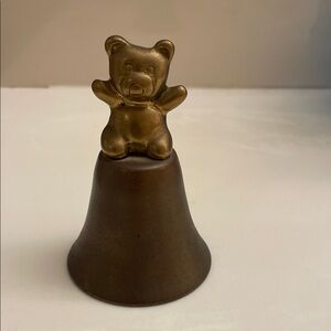 Brass Bear Figurine Bell